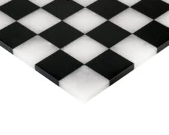 Black And White Edge To Edge Alabaster Chess Set 14 Inches 11 Black And White Edge To Edge Alabaster Chess Set 14 Inches -Chess Shop 14150NBLKWHT 05