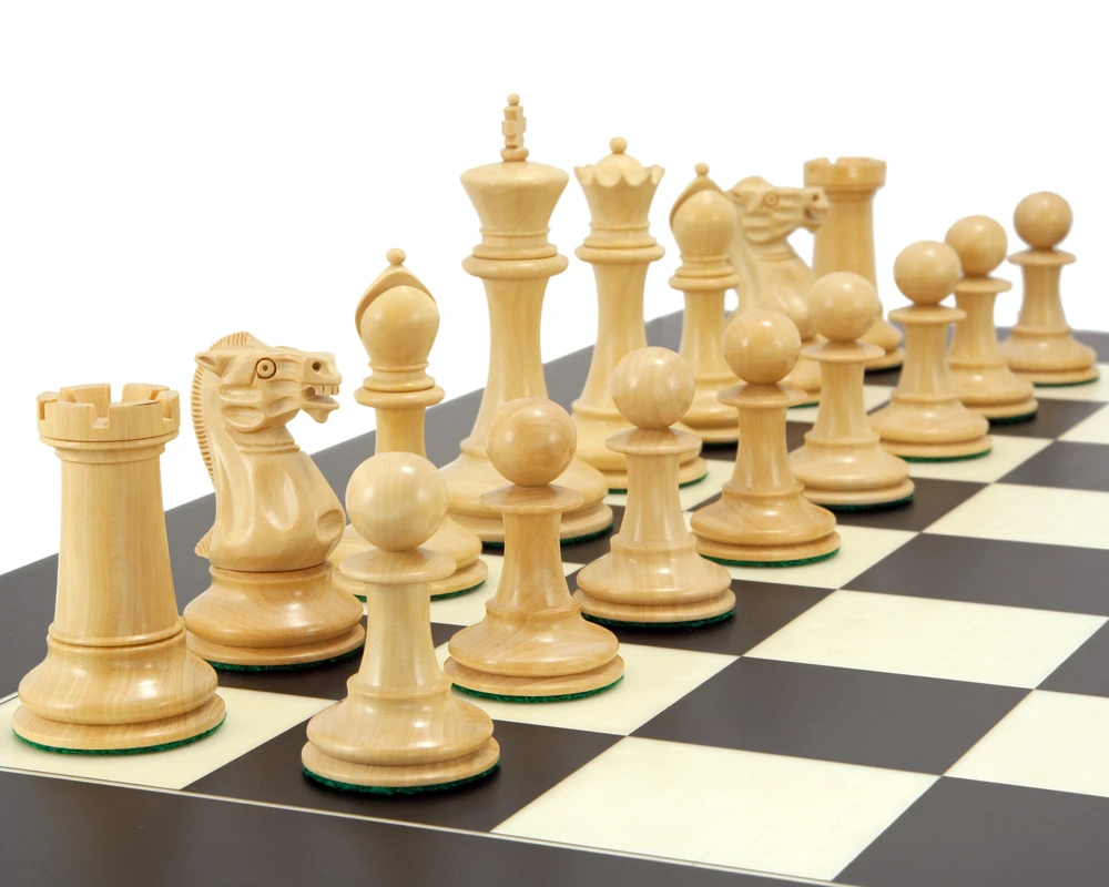 Old English Elite Ebony And Black Luxury Chess Set 3 Old English Elite Ebony And Black Luxury Chess Set - Image 3