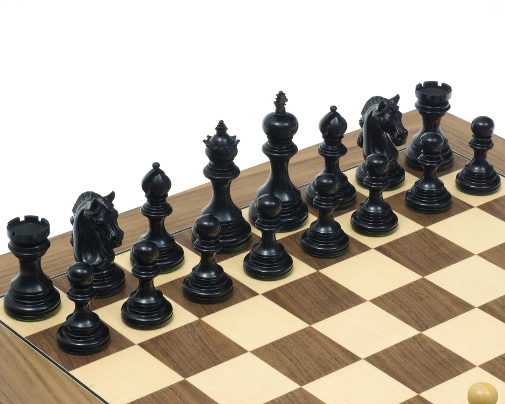 The Garvi Ebony And Walnut Luxury Chess Set 2 The Garvi Ebony And Walnut Luxury Chess Set - Image 2