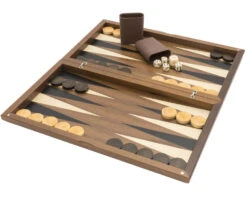 The Dal Negro Walnut Deluxe Backgammon Set 12 The Dal Negro Walnut Deluxe Backgammon Set -Chess Shop 82 Nb 04