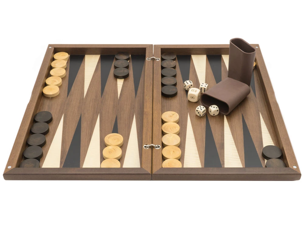 The Dal Negro Walnut Deluxe Backgammon Set 6 The Dal Negro Walnut Deluxe Backgammon Set - Image 6