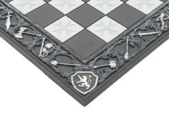 The Templar Hand Painted Solid Resin 17.7 Inch Chess Board By Italfama
