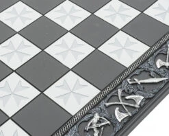 The Templar Hand Painted Solid Resin 17.7 Inch Chess Board By Italfama -Chess Shop B77192 03