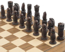 Berkeley Chess Victorian Russet Chess Men -Chess Shop BC2003 05