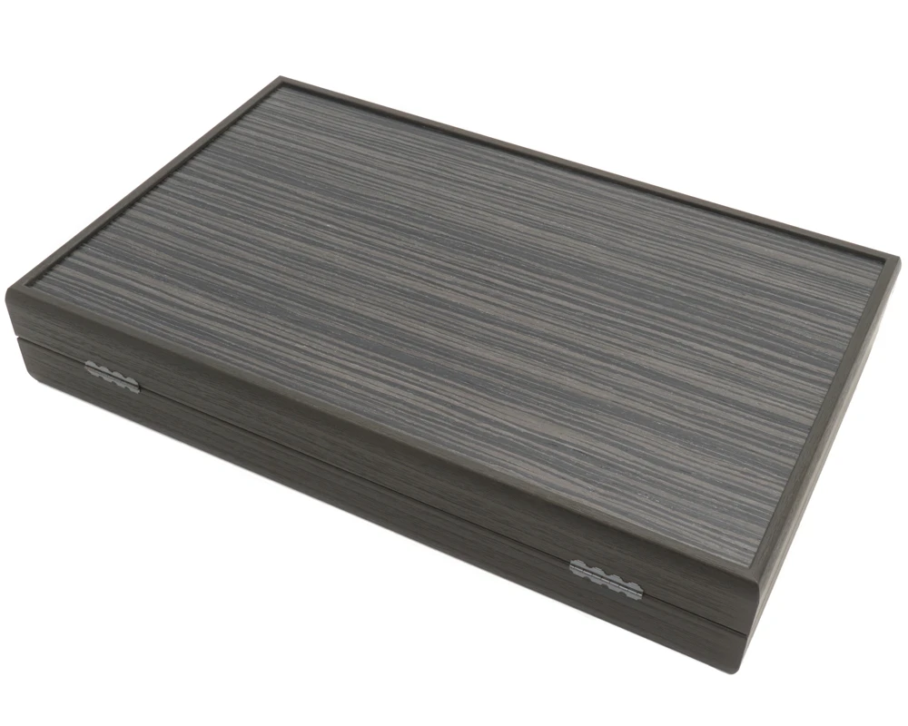 The Manopoulos Black Oak Argento Backgammon Set With Vinyl Deluxe Cups 2 The Manopoulos Black Oak Argento Backgammon Set With Vinyl Deluxe Cups - Image 2