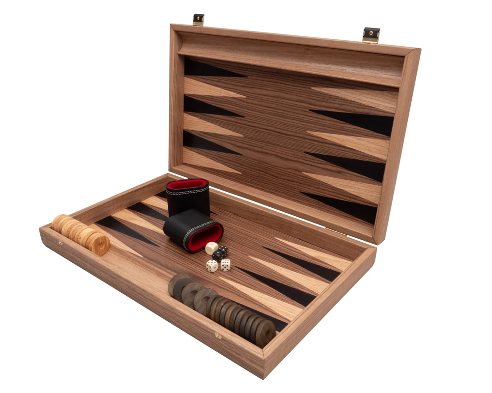 Tournament Walnut & Maple Backgammon Set Premium Edition 4 Tournament Walnut & Maple Backgammon Set Premium Edition - Image 4