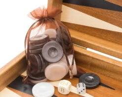 The Manopoulos Luxury Mahogany And Black Backgammon Set With Luxury Cups 10 The Manopoulos Luxury Mahogany And Black Backgammon Set With Luxury Cups -Chess Shop BMM1 03