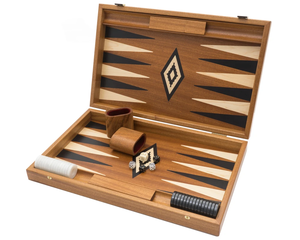 The Manopoulos Luxury Mahogany And Black Backgammon Set With Luxury Cups 5 The Manopoulos Luxury Mahogany And Black Backgammon Set With Luxury Cups - Image 5
