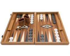 The Manopoulos Luxury Mahogany And Black Backgammon Set With Luxury Cups 12 The Manopoulos Luxury Mahogany And Black Backgammon Set With Luxury Cups -Chess Shop BMM1 05