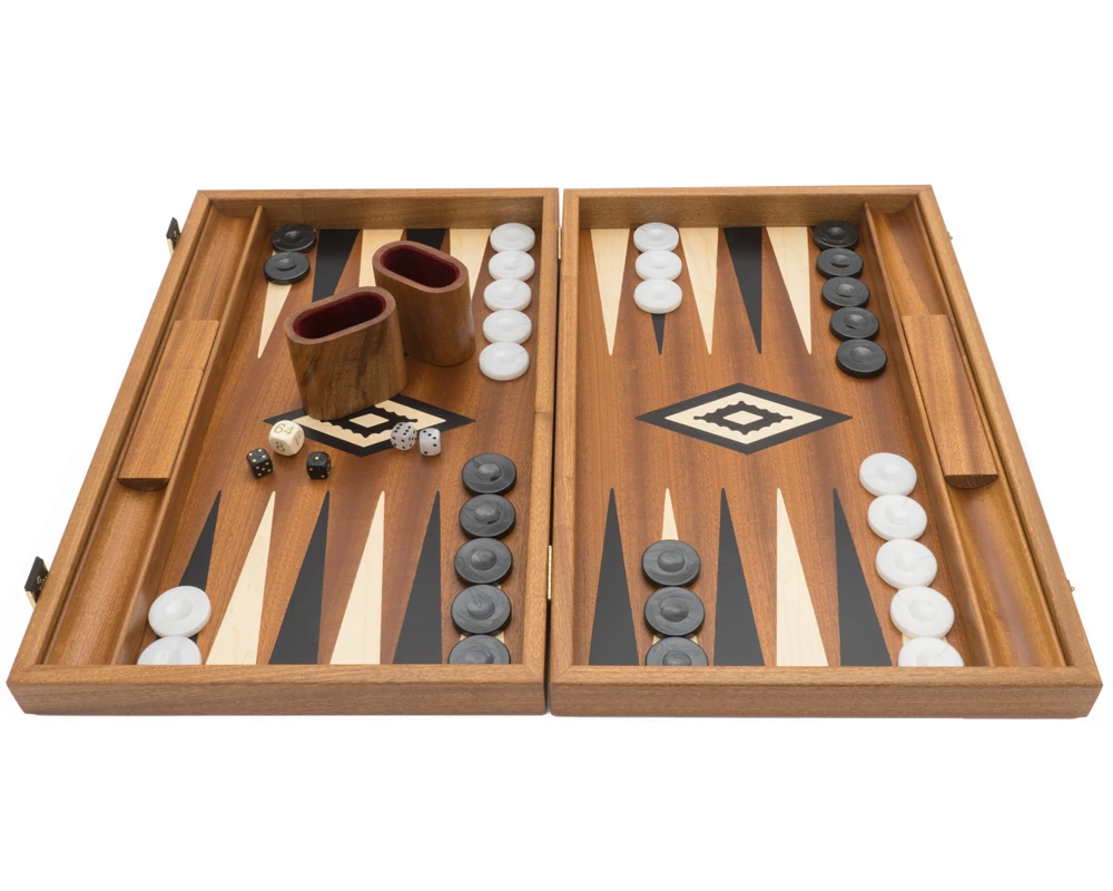 The Manopoulos Luxury Mahogany And Black Backgammon Set With Luxury Cups 6 The Manopoulos Luxury Mahogany And Black Backgammon Set With Luxury Cups - Image 6