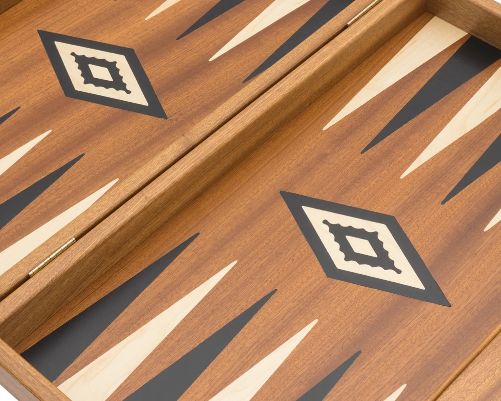 The Manopoulos Luxury Mahogany And Black Backgammon Set With Luxury Cups 7 The Manopoulos Luxury Mahogany And Black Backgammon Set With Luxury Cups - Image 7