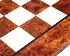 23.6 Inch Briarwood And Elmwood Luxury Chess Board -Chess Shop BOARD089 03