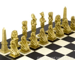 Egyptian Series Brass And Nickel Figurative Chess Pieces 11 Egyptian Series Brass And Nickel Figurative Chess Pieces -Chess Shop IT55M 04