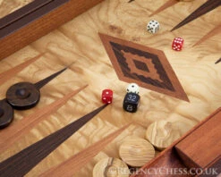 Manopoulos Luxury Olive Wood Burl Backgammon Set -Chess Shop MANBE 1 03