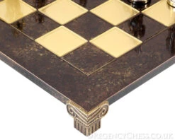 Manopoulos Large Greek Roman Army Metal Chess Set -Chess Shop MANS 11BR 05