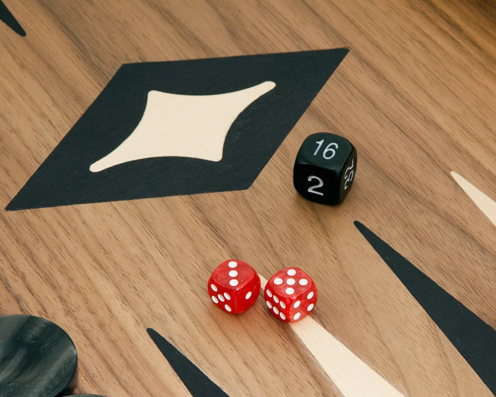 Manopoulos Deluxe Walnut And Maple Backgammon Set 6 Manopoulos Deluxe Walnut And Maple Backgammon Set - Image 6