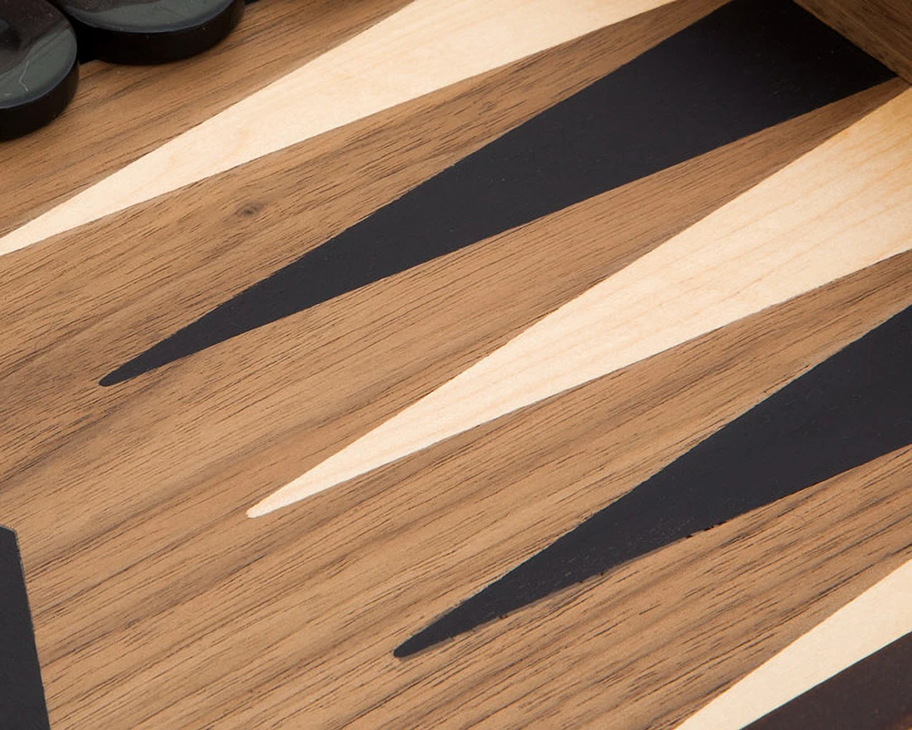 Manopoulos Deluxe Walnut And Maple Backgammon Set 7 Manopoulos Deluxe Walnut And Maple Backgammon Set - Image 7