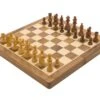 Deluxe Hardwood Folding Travel 14 Inch Chess Set