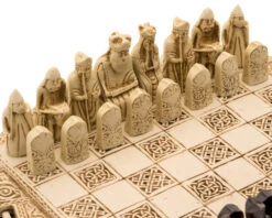 Isle Of Lewis Compact Celtic Chess Set 9 Inches In Ivory -Chess Shop NMS018 03