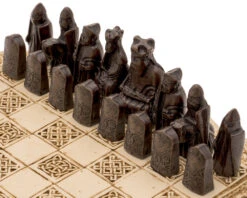 Isle Of Lewis Compact Celtic Chess Set 9 Inches In Ivory -Chess Shop NMS018 04