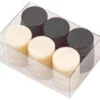 Mother Of Pearl Acrylic Flat Backgammon Stones Black And Ivory 26mm