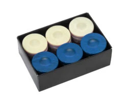 Galalith Luxury Backgammon Stones Blue & Ivory 36mm -Chess Shop PG 1BLU 02