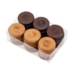 Wooden Backgammon Stones Natural & Brown 36mm