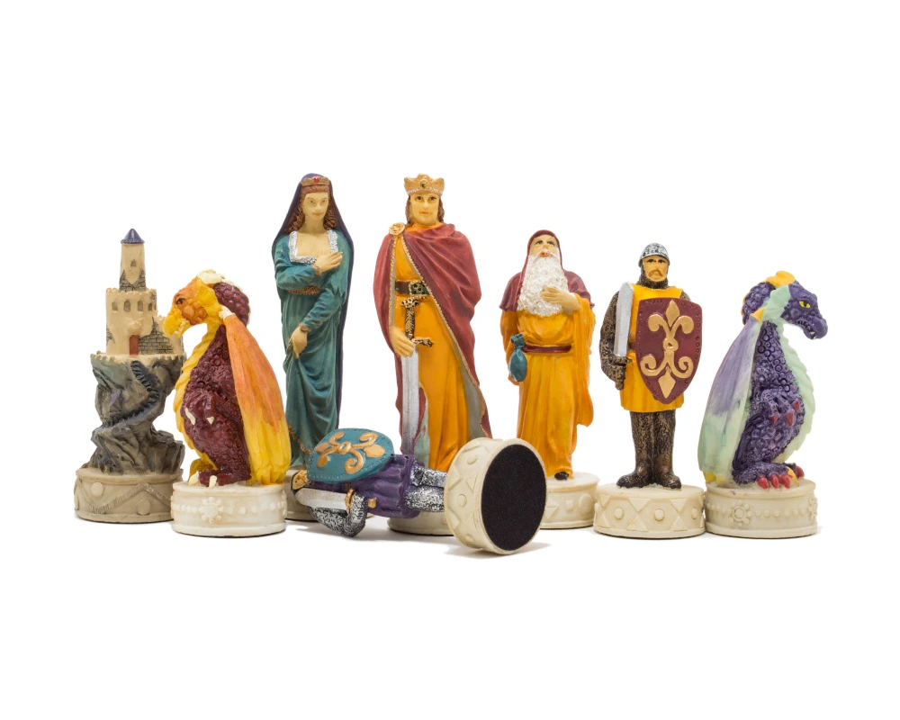 Medieval Hand Painted Themed Chess Pieces By Italfama 2 Medieval Hand Painted Themed Chess Pieces By Italfama - Image 2