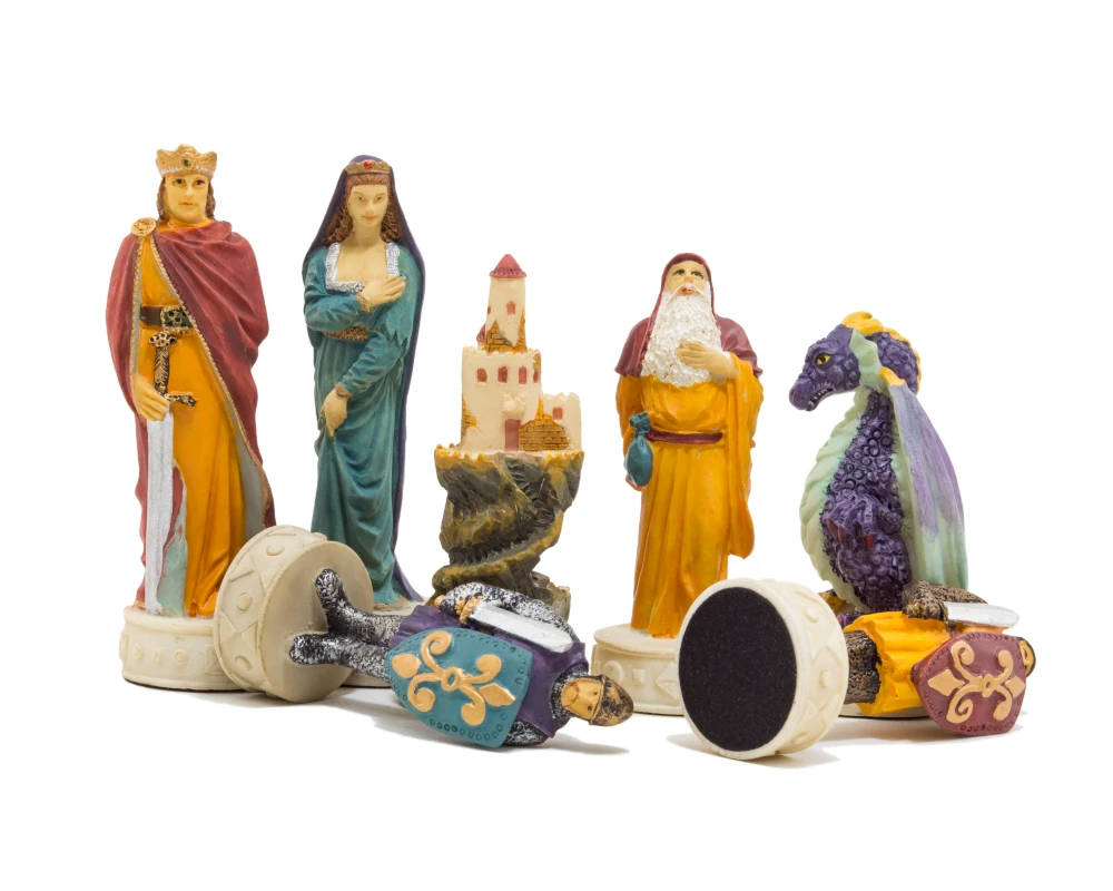 Medieval Hand Painted Themed Chess Pieces By Italfama 3 Medieval Hand Painted Themed Chess Pieces By Italfama - Image 3
