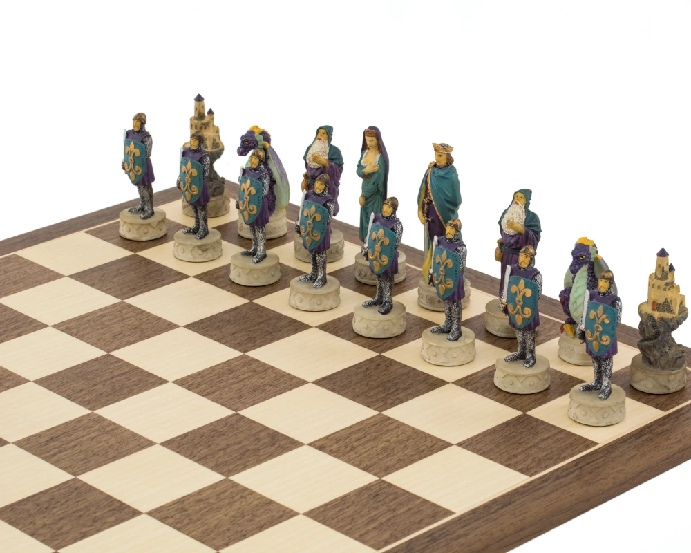 Medieval Hand Painted Themed Chess Pieces By Italfama 5 Medieval Hand Painted Themed Chess Pieces By Italfama - Image 5
