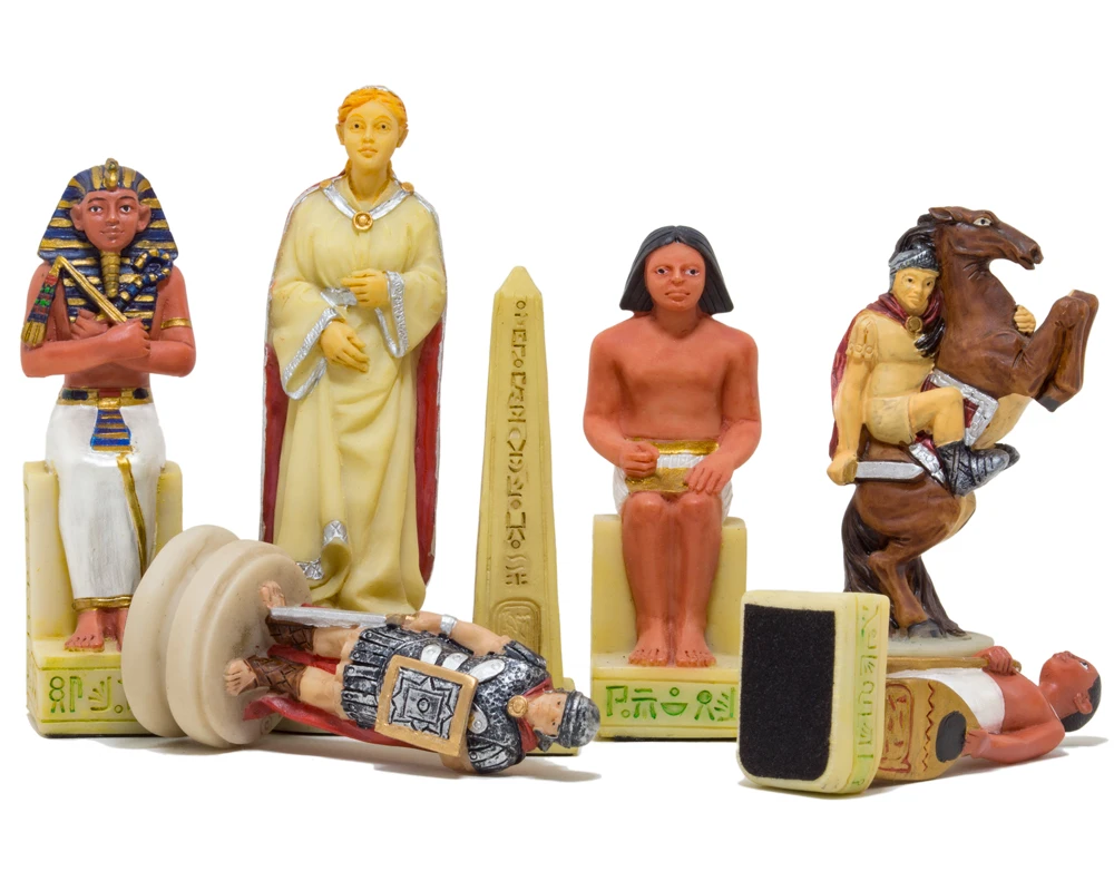 The Romans Vs Egyptians Hand Painted Themed Chess Pieces By Italfama 3 The Romans Vs Egyptians Hand Painted Themed Chess Pieces By Italfama - Image 3