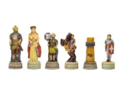 The Romans Vs Arabs Hand Painted Themed Chess Pieces By Italfama