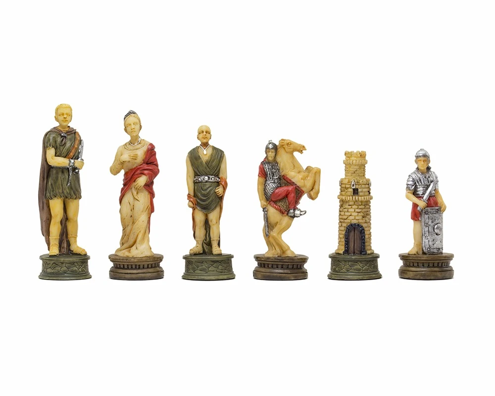 The Romans Vs Gladiators Hand Painted Themed Chess Pieces By Italfama 1 The Romans Vs Gladiators Hand Painted Themed Chess Pieces By Italfama