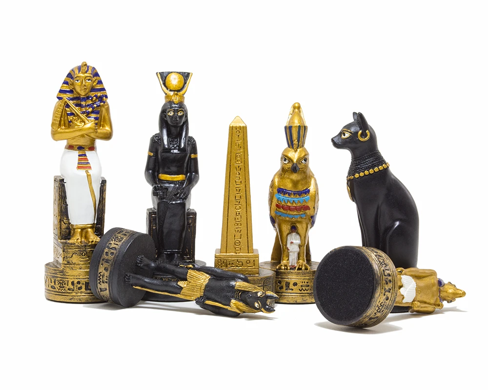 The Ancient Egypt Hand Painted Themed Chess Pieces By Italfama 3 The Ancient Egypt Hand Painted Themed Chess Pieces By Italfama - Image 3