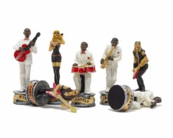 The Jazz Band Vs Rock Stars Hand Painted Themed Chess Pieces By Italfama 10 The Jazz Band Vs Rock Stars Hand Painted Themed Chess Pieces By Italfama -Chess Shop R70649 02
