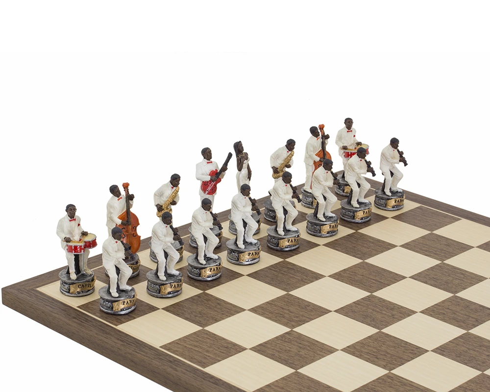 The Jazz Band Vs Rock Stars Hand Painted Themed Chess Pieces By Italfama 7 The Jazz Band Vs Rock Stars Hand Painted Themed Chess Pieces By Italfama - Image 7