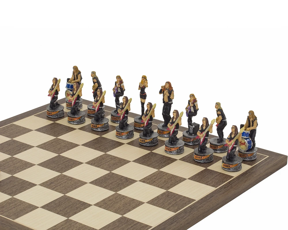 The Jazz Band Vs Rock Stars Hand Painted Themed Chess Pieces By Italfama 8 The Jazz Band Vs Rock Stars Hand Painted Themed Chess Pieces By Italfama - Image 8