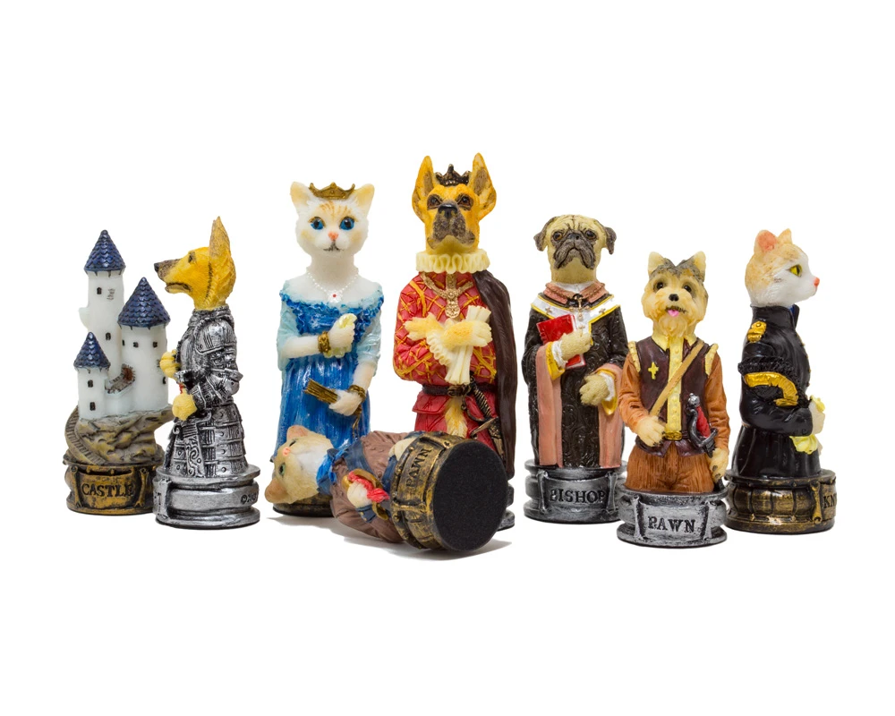The Cats Vs Dogs Hand Painted Themed Chess Pieces By Italfama 3 The Cats Vs Dogs Hand Painted Themed Chess Pieces By Italfama - Image 3