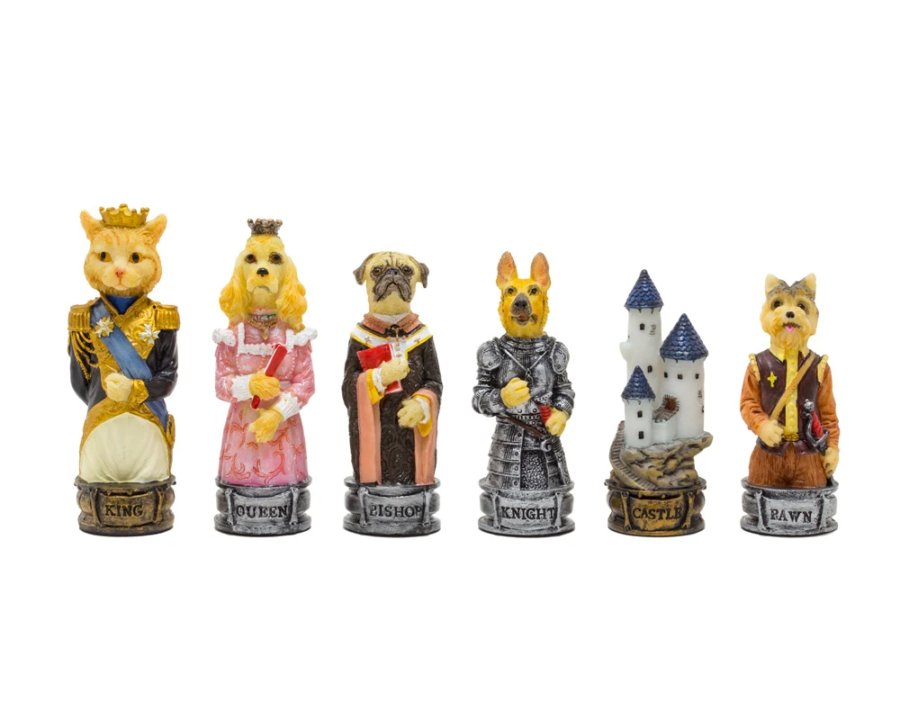 The Cats Vs Dogs Hand Painted Themed Chess Pieces By Italfama 4 The Cats Vs Dogs Hand Painted Themed Chess Pieces By Italfama - Image 4