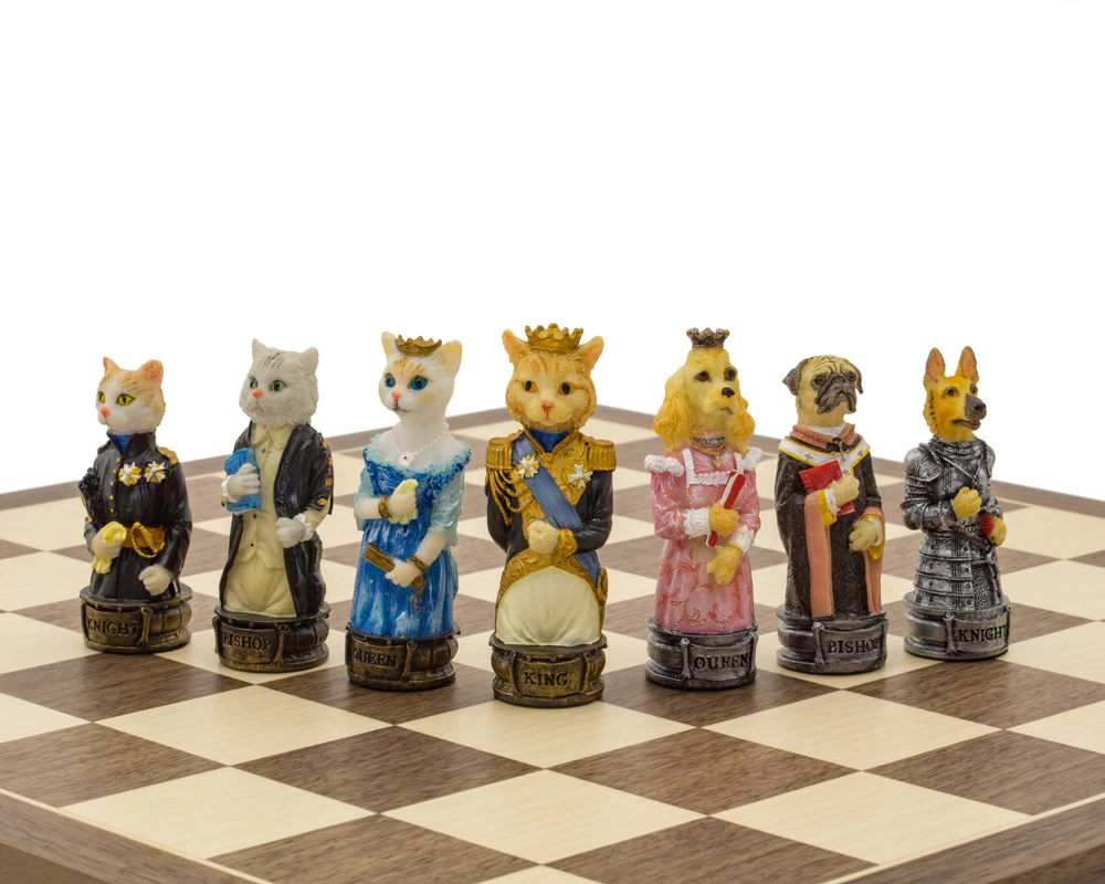 The Cats Vs Dogs Hand Painted Themed Chess Pieces By Italfama 5 The Cats Vs Dogs Hand Painted Themed Chess Pieces By Italfama - Image 5