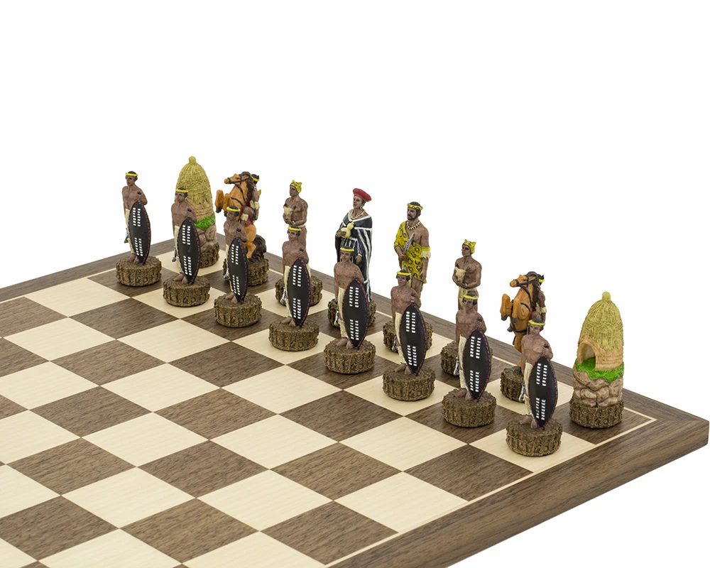 The British Vs Zulus Hand Painted Themed Chess Pieces By Italfama 4 The British Vs Zulus Hand Painted Themed Chess Pieces By Italfama - Image 4