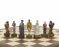 The British Vs Zulus Hand Painted Themed Chess Pieces By Italfama 14 The British Vs Zulus Hand Painted Themed Chess Pieces By Italfama -Chess Shop R70708 05