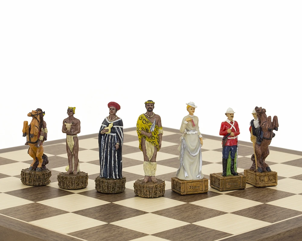 The British Vs Zulus Hand Painted Themed Chess Pieces By Italfama 6 The British Vs Zulus Hand Painted Themed Chess Pieces By Italfama - Image 6