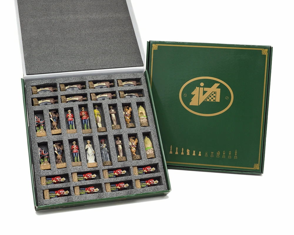 The British Vs Zulus Hand Painted Themed Chess Pieces By Italfama 9 The British Vs Zulus Hand Painted Themed Chess Pieces By Italfama - Image 9