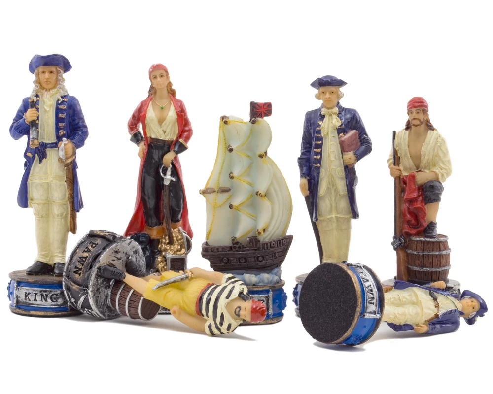 The Pirates Vs Navy Hand Painted Themed Chess Pieces By Italfama 3 The Pirates Vs Navy Hand Painted Themed Chess Pieces By Italfama - Image 3