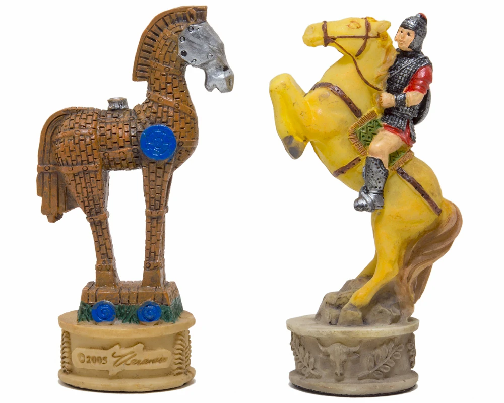 The Battle Of Troy Hand Painted Themed Chess Pieces By Italfama 4 The Battle Of Troy Hand Painted Themed Chess Pieces By Italfama - Image 4