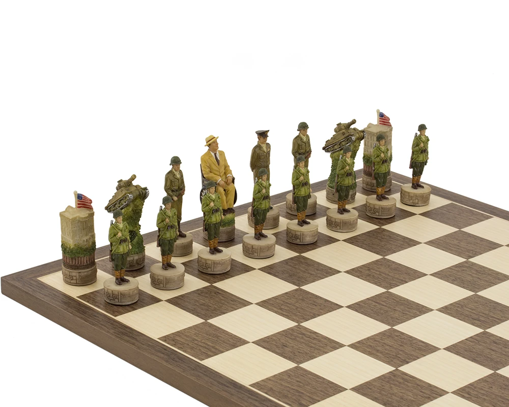 The Hitler Vs Roosvelt, Second World War Hand Painted Themed Chess Pieces By Italfama 6 The Hitler Vs Roosvelt, Second World War Hand Painted Themed Chess Pieces By Italfama - Image 6