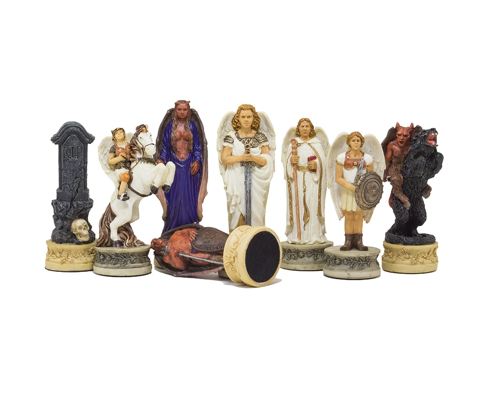 The Angels Vs Devils Hand Painted Themed Chess Pieces By Italfama 2 The Angels Vs Devils Hand Painted Themed Chess Pieces By Italfama - Image 2
