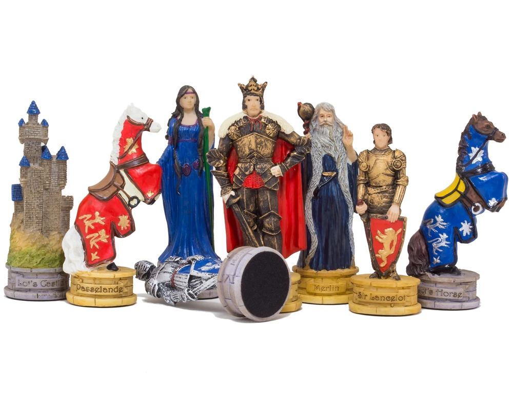 The King Arthur Hand Painted Themed Chess Pieces By Italfama 2 The King Arthur Hand Painted Themed Chess Pieces By Italfama - Image 2