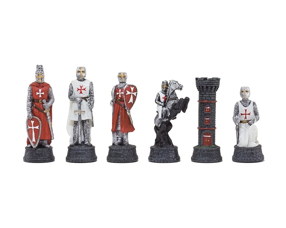 The Crusader Hand Painted Themed Chess Pieces By Italfama 1 The Crusader Hand Painted Themed Chess Pieces By Italfama